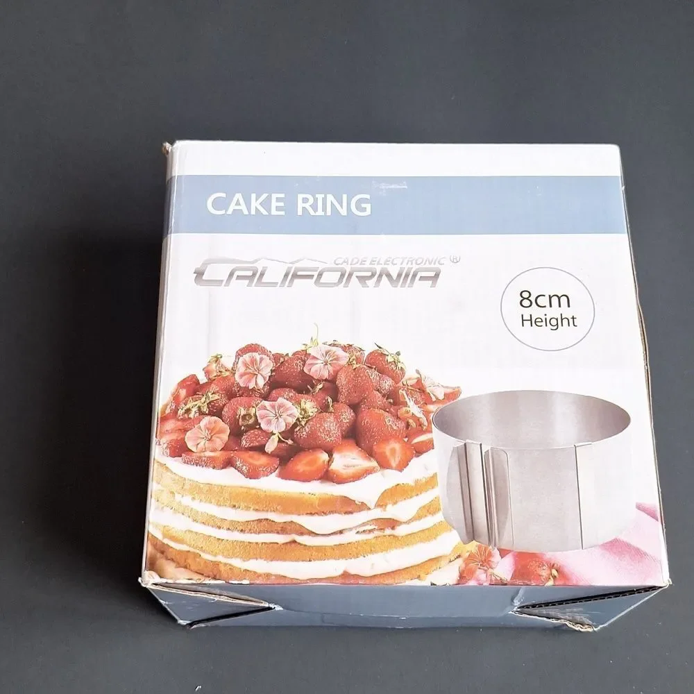 California Cade Electronic Cake Ring Adjustable Stainless Steel 6